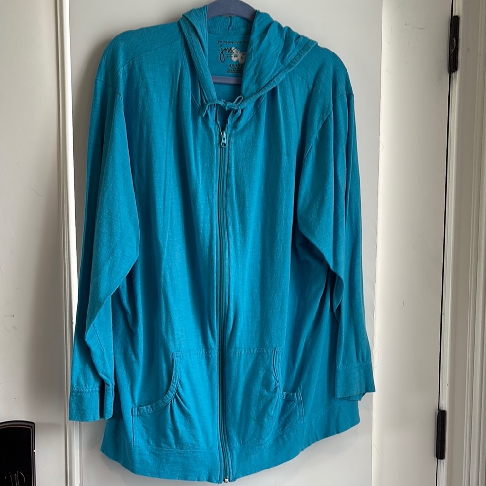 Just My Size Blue/teal Hooded Jacket with Relaxed Fit
